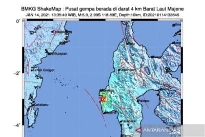 5.9-magnitude quake hits West Sulawesi Majene