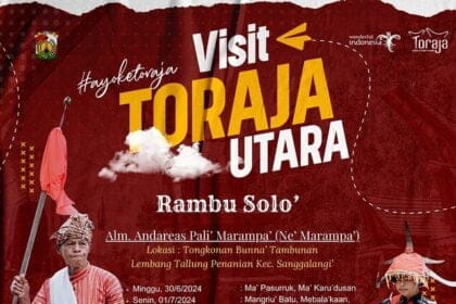 Rambu Solo' Alm. Andareas Pali' Marampa' (Ne' Marampa') Location: Tongkonan Bunna' Tambunan. Lembang Tallung Penanian. Kec. Sanggalangi'