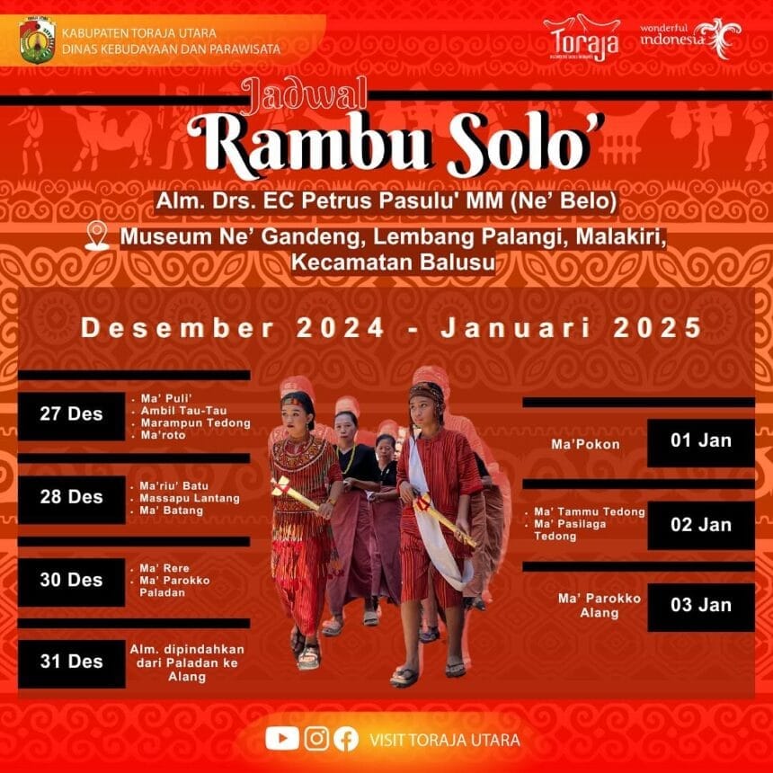 Rambu Solo’ Alm. Drs. EC Petrus Pasulu', MM (Nek Belo)