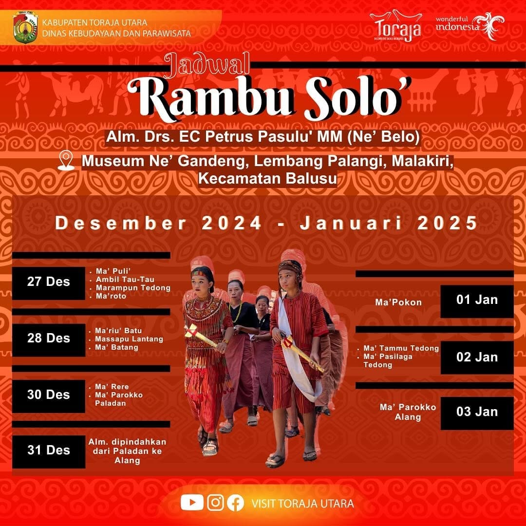 Rambu Solo’ Alm. Drs. EC Petrus Pasulu', MM (Nek Belo)