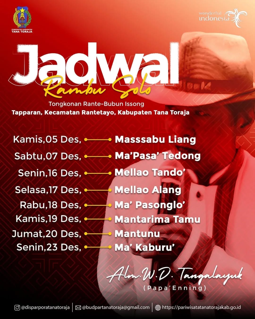 Rambu Solo’ Alm. W.D. Tangalayuk (Papa’ Enning)