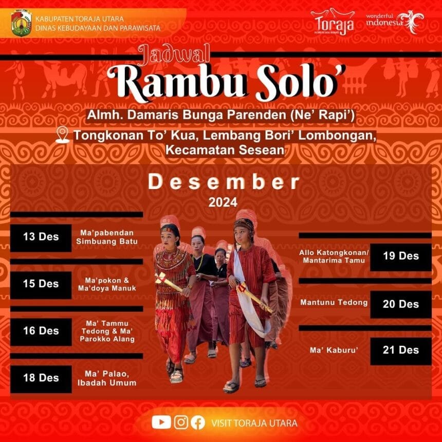 Rambu Solo’ Almh. Damaris Bunga Parenden (Nek Rapi')