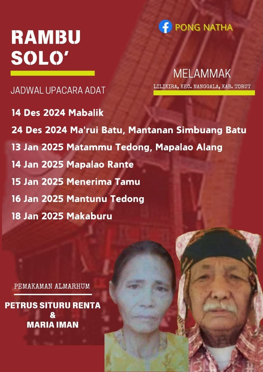 Rambu Solo’ Alm. Petrus Situru Renta & Almh. Maria Iman