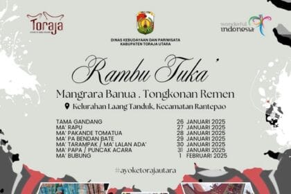 Syukuran Mangrara Banua Tongkonan Remen (Ritual Upacara Syukuran Rambu Tuka’)