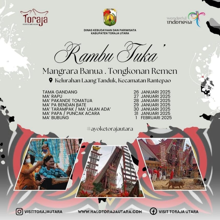 Syukuran Mangrara Banua Tongkonan Remen (Ritual Upacara Syukuran Rambu Tuka’)