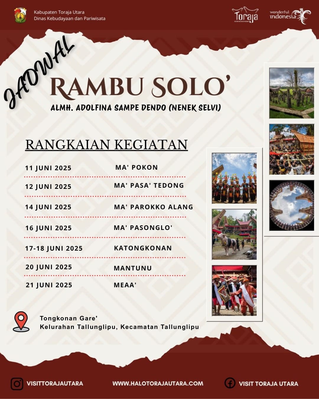 Rambu Solo’ Almh. Adolfina Sampe Dendo (Nenek Sevi)