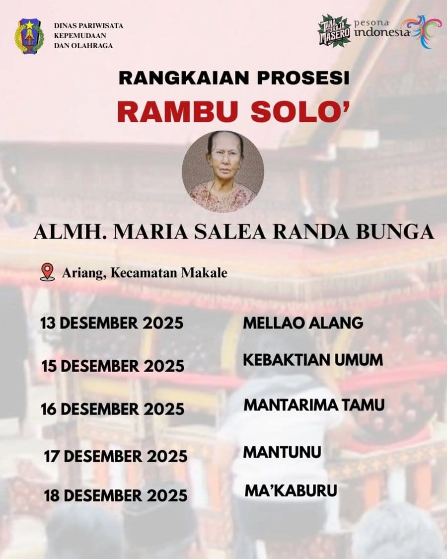 Rambu Solo’ Almh. Maria Salea Randa Bunga