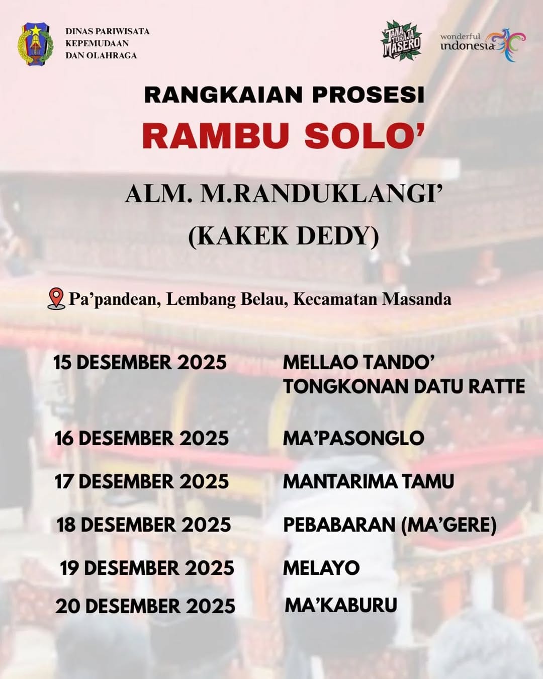 Rambu Solo’ Alm. M. Randuklangi