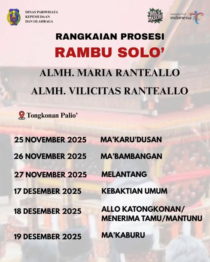 Rambu Solo’ Almh. Maria Ranteallo & Almh. Vilicitas Ranteallo