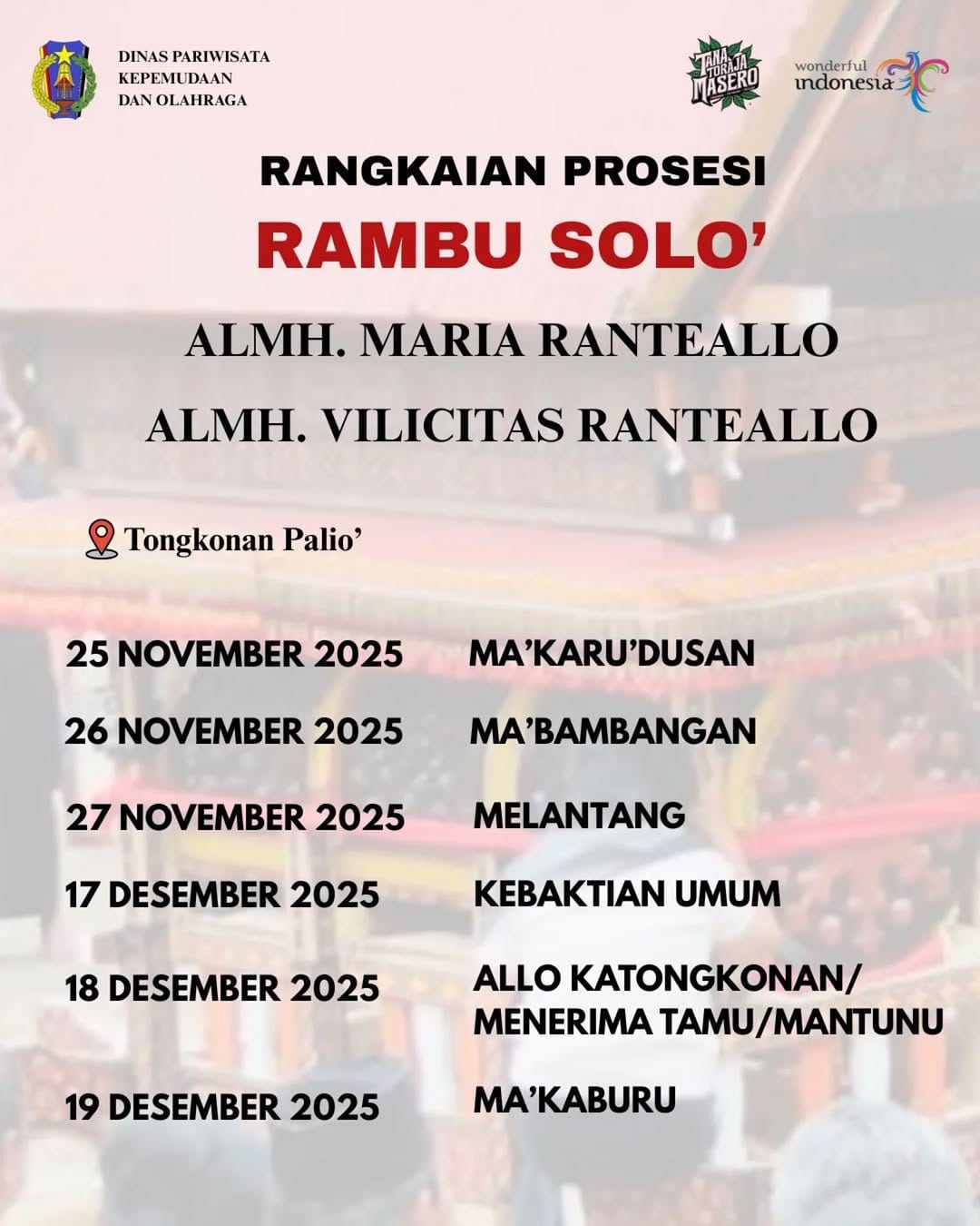 Rambu Solo’ Almh. Maria Ranteallo & Almh. Vilicitas Ranteallo