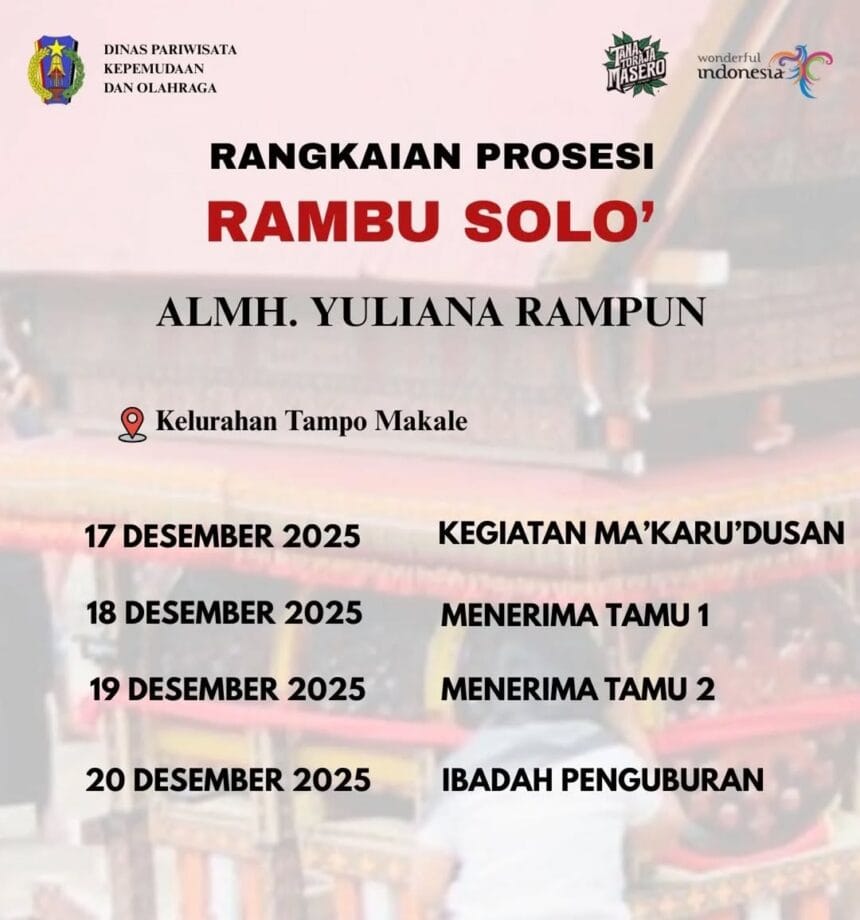 Rambu Solo’ Almh. Yuliana Rampun