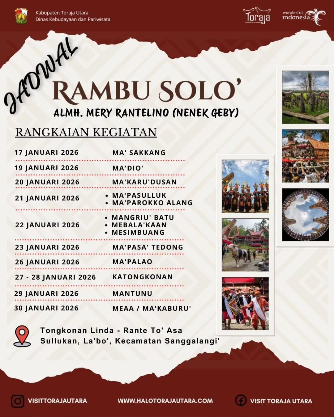 Rambu Solo’ Almh. Mery Rantelino (Nenek Geby)