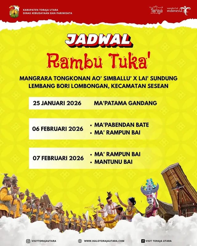 Syukuran Mangrara BanuaMerok Tongkonan Ao' Simballu' x Lai' Sundung - Upacara Rambu Tuka’ Toraja
