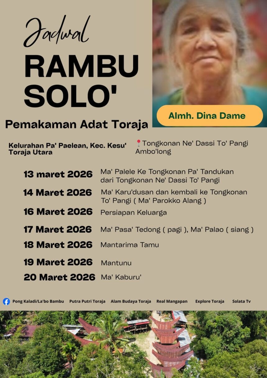 Rambu Solo’ Almh. Dina Dame