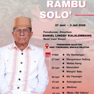 Rambu Solo’ Alm. Daniel Linggi' Kalalembang (Nene' Laso' Kevyn) - Juni dan Juli 2026