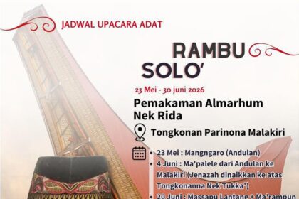 Rambu Solo’ Alm. Nek Rida (Bulan Juni 2026)