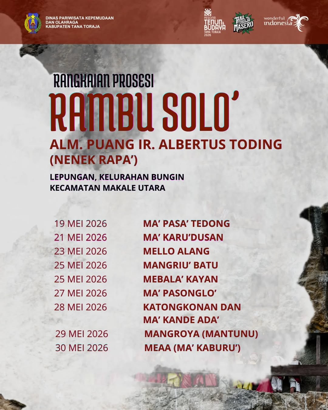 Rambu Solo’ Alm. Puang Ir. Albertus Toding (Nenek Rapa’)