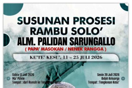 Pemakaman Adat Rambu Solo’ Alm. Palidan Sarungallo (Papa' Masokan) - Juli 2026