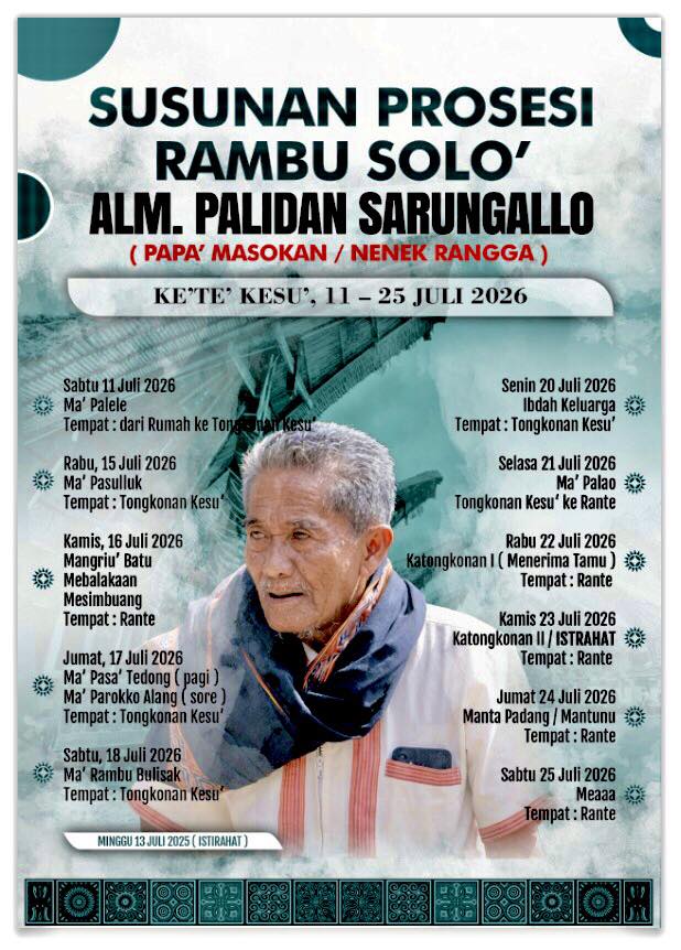 Pemakaman Adat Rambu Solo’ Alm. Palidan Sarungallo (Papa' Masokan) - Juli 2026