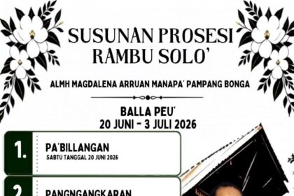 Pemakaman Adat Rambu Solo’ Almh. Magdalena Arruan Manapa' Pampang Bonga - Juni 2026