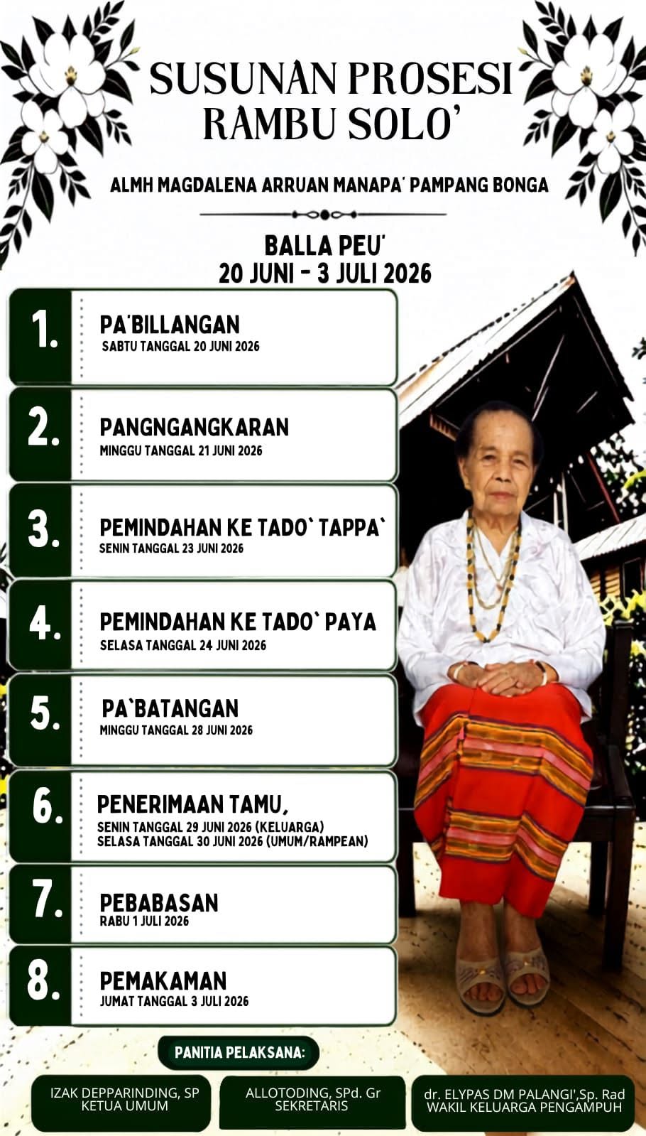 Pemakaman Adat Rambu Solo’ Almh. Magdalena Arruan Manapa' Pampang Bonga - Juni 2026