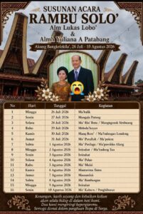 Pemakaman Adat Rambu Solo’ Alm. Lukas Lobo' & Almh. Yuliana A. Patabang - Agustus 2026