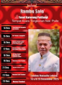 Pemakaman Adat Rambu Solo’ Alm. Yusuf Karurung Patilangi - Desember 2026