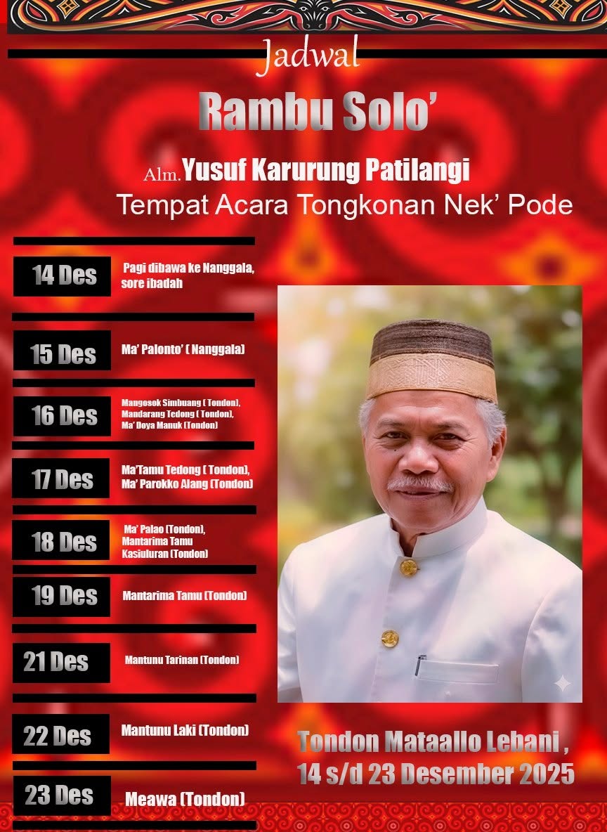 Pemakaman Adat Rambu Solo’ Alm. Yusuf Karurung Patilangi - Desember 2026