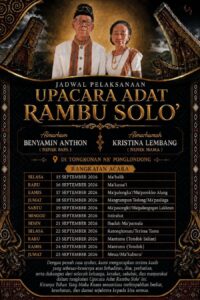 Pemakaman Adat Rambu Solo’ Alm. Benyamin Anthon & Almh. Kristina Lembang - September 2026