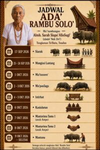 Pemakaman Adat Rambu Solo’ Almh. Sarah Siapa' Allo Sugi' (sindo' Nek Ori) - Oktober 2026