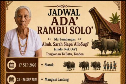 Pemakaman Adat Rambu Solo’ Almh. Sarah Siapa' Allo Sugi' (sindo' Nek Ori) - Oktober 2026