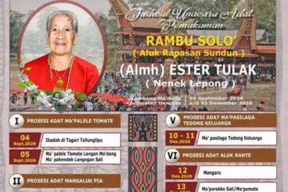 Rambu Solo’ (Acara Pemakaman Toraja) Almh. Ester Tulak (Nenek Lepong) - Desember 2026