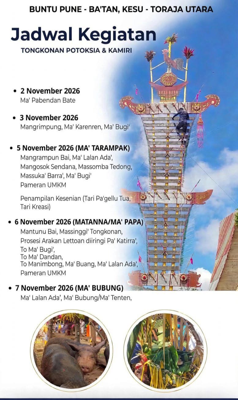 Syukuran Mangrara Banua (Merok) Tongkonan Potoksia & Kamiri – Upacara Syukuran Rambu Tuka’ Toraja (1)